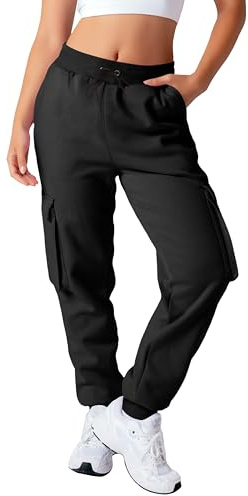 Love My Fashions® Womens Walking Cargo Trousers Casual Ladies Hiking Cargo Trousers Tracksuit Bottoms for Work Travel Hiking Pants Outdoor Trouser Black