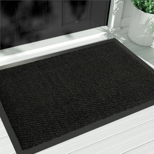GULLAMBO Heavy Duty Door Mat for Outdoor Use - Large Rubber Mat for Front Door, Door Matts Indoor & Outdoor, Non-Slip Entrance Mat, Waterproof Garden Mats, Durable Outside Doormat for Home