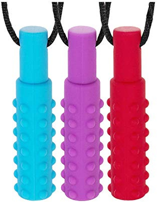 通用 Collana in silicone per massaggiagengive da masticare per adulti e neonati, morbido strumento sensoriale per autismo, ADHD e dentizione bambini (confezione da 3)