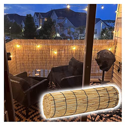 AMOCHO Schermo di Recinzione per la Privacy del Giardino, Rotoli di Recinzione in bambù per Patio, Protezione Solare per schermatura a Lamella, Altezza 1,6/2,3/2,6/3/4,2/4,6 Piedi