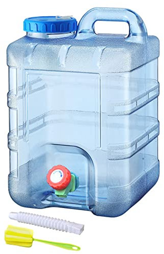 RUYI Wasserkanister mit Hahn und Schraubdeckel, Camping Wasserkanister BPA-frei Trinkwasserkanister, Tragbarer Wassertank mit Griff für Wohnwagen Picknick Wandern (Upgrade 20L)