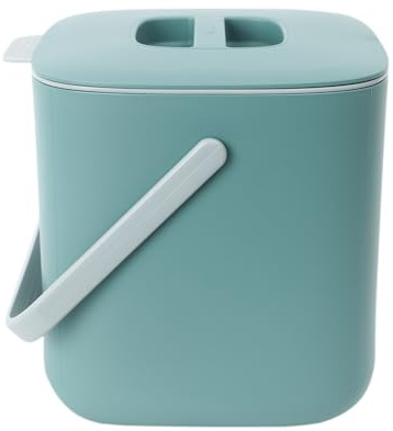 BLUE GINKGO Biomülleimer Küche – Kompostbehälter Küche mit Deckel | Spülmaschinenfest | Hergestellt in Korea (2,6 Liter) – Grün