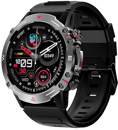 Cool Smartwatch Display Amoled Adventure Silikon Svart (samtal Hälsa...), Svart, Median, Svart, Mediano