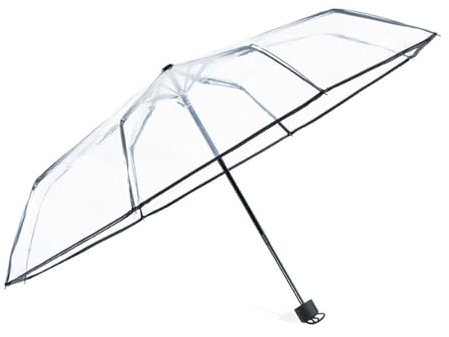 Tagtight Sturmfest für Regen, Transparenter Taschenschirm, Windsicherer Sturm Taschenschirm Schirm, Klein Leicht, Faltbar Umbrella Für Den Außenbereich,Hochzeit