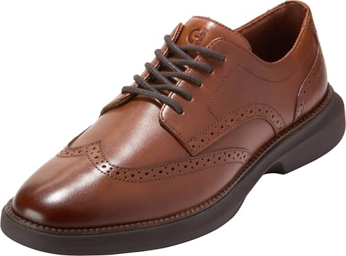 Cole Haan Grand Shadowlite Wingtip pour Homme, Brun Roux Britannique/Java, 43 EU