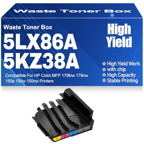 For HP 179fnw 178nw 150a 150w 150nw Waste Toner Box Compatible 5LX86A 5KZ38A 116A 117A 118A 119A Waste Container High Yield Work,5LX86A-1PC