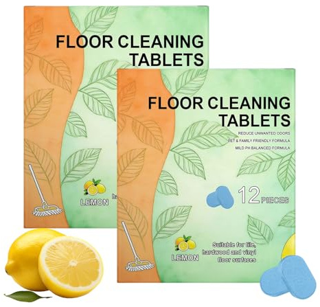 24 Pastiglie Detergenti Per Pavimenti Duri, Pulizia Profonda Senza Aloni, Profumo Di Limone, Compatibili Con Lavapavimenti E Aspirapolvere Con Funzione Di Lavaggio, Per Piastrelle, Vinile, Adatte
