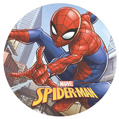 Dekora - Cake topper per Decorazioni Torta Compleanno - Ostia per torte bambini - Spiderman - 20 cm