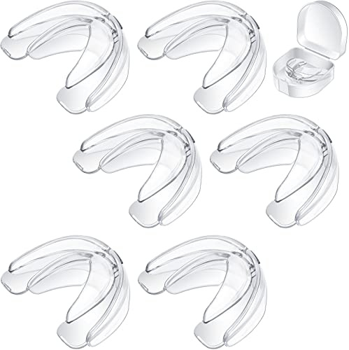 TOODOO 6 Pieces Braces Mouth Guard Kids Sports Mouth Guard for Kids Double Football Youth Mouthguards for Boxing Football Hockey Karate Basketball (Transparent)