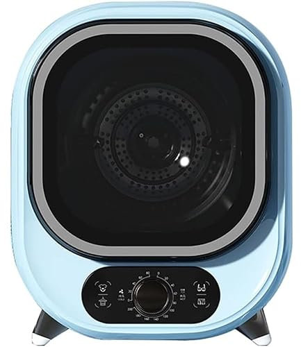 SONLED Mini sèche-Linge électrique Portable, sèche-Linge Compact à Chargement Frontal avec cuve en Acier Inoxydable, sèche-Linge électrique 500 W, pour Appartement, dortoir Blue