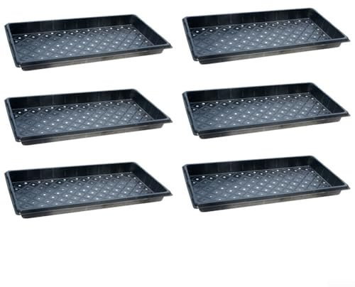 Essentielles Pflanzzubehör, 6 Stück Pflanzenkeimschalen, perfekt für Gärtner (mit Löchern)
