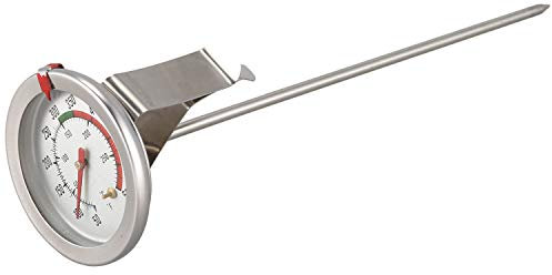 Turodeuo Handy 8 Inch Probe Deep Fry Meat Turkey Thermometer with 2 Inch Dial Stainless Steel for BBQ Grill Pot Pan Kettle 50℉-550℉(1 Piece) Vacuun Filter