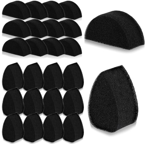 Qianyu 24 Pcs Face Paint Sponges Petal Droplets Painting Sponges High Density Face Painting Supplies Black Makeup Paint Sponge for Adults Art Work Body Paints Halloween Christmas Supply