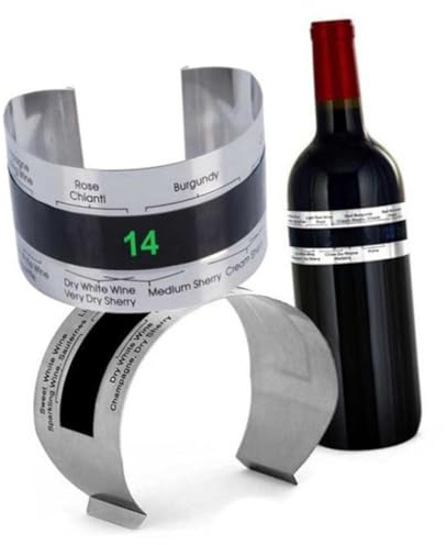 EXHUMKY Termómetro De Vino Digital De Acero Inoxidable 2piezas Medidor De Temperatura Para Líquidos Termómetro Flexible y Portátil Adecuado Para Vino y Cerveza Accesorio De Cocina Práctico