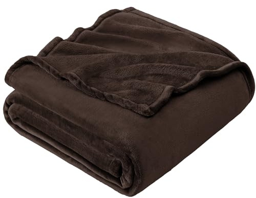 EHEYCIGA Extra Large Fleece Throw Blanket for Sofa 270x230cm, Brown | Soft Fluffy Blanket for Bed, Warm Large Throws for Adults, Fit All Season