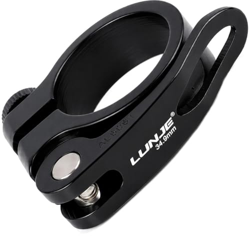 Collier de Serrage pour Tige de Selle Vélo en Alliage d’Aluminium avec Système de Libération Rapide, Léger et Durable, Protège-Poussière, 34,9 mm, Ajustement Facile Sans Outils ﻿ ﻿