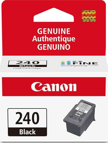 Canon PG-240 Genuine Black Ink Cartridge, Compatible with MG2120/3120/4120, MX512/432/472/372/392/522/532/452, MG2220/3220/4220/3520/3620, TS5120