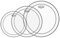 Remo 10 12 14 Pinstripe Clear Set(3er Set für Toms mit den Größen: 10 / 12 / 14)