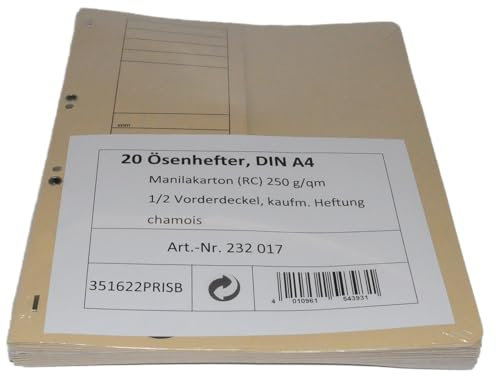 Ösenhefter chamois A4-20 Stück