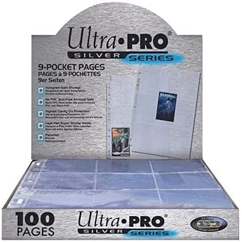 Ultra Pro | Silver Series 9 Pocket Trading Card Folder | Trading Card Storage