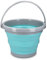 Navaris Secchio Pieghevole 5 Litri in Silicone - Secchiello Richiudibile 5l per Pulizie Bucato Campeggio Pesca - Secchio Portatile Acqua - Azzurro