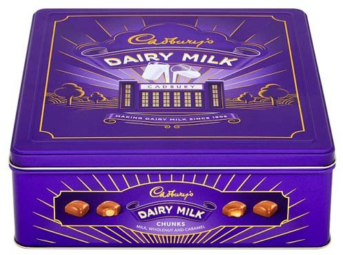 Cadbury Dairy Milk Chocolate Chunks Tub, 718 g
