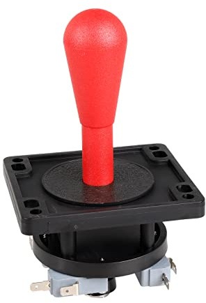 EG STARTS American Style Arcade Competition 2-polig fladdermus joystick omkopplingsbar från 8 sätt drift, elliptiskt handtag, precision 4,8 mm (8-vägs 0,187 tum) terminal (röd)