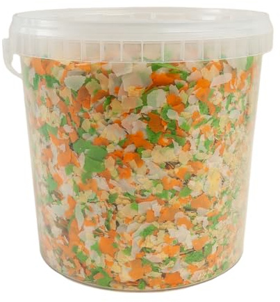 Walters Multi Pond Flakes 10L Tub (1kg) | Pond Fish Food for Goldfish, Koi and all Cold Water Pond Fish | Floating Fish Food Flakes in Stay Fresh EasyTubs and Refill Bags