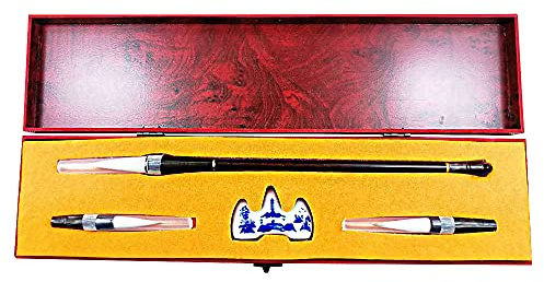CENPEK Lot de 4 pinceaux de calligraphie chinoise pour l'écriture, le dessin, l'encre japonaise, Kanji Sumi - Pour débutant professionnel