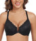 DotVol Women's Front Closure Underwire T-Back Full Figure Plus Size Unlined Seamless Bra(Black,38D)