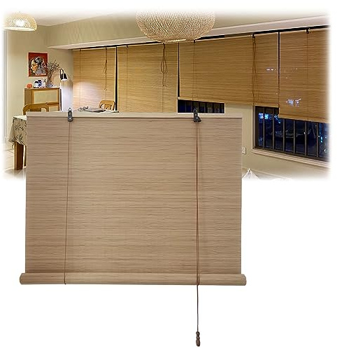 Anti-Uv Persianas Enrollables De Bambú 50x180, Aislante Estores De Bambú, 90x200, Privacidad Persianas De Bambú 150x300, Prueba De Polvo Tabique, Para Patio/Jardín/Ventana/Puerta/Cocina ( Size : 100x1