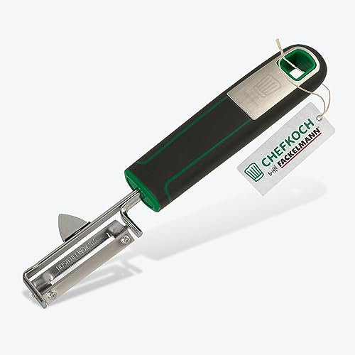 CHEFKOCH Pendelschäler Premium – Rostfreier Edelstahl, Müheloses Schälen von Obst & Gemüse – Ergonomischer Griff zum perfekten Schälen und für ein einfaches Handling