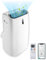 GOPLUS 16000 BTU Klimaanlage mit Abluftschlauch, 5 in 1 mobiles Klimagerät: Kühlen, Heizen, Entfeuchten, Belüften, Schlafmodus | für Raumgröße bis 30㎡ | 24H-Timer | App/Fernbedienung (16000BTU)