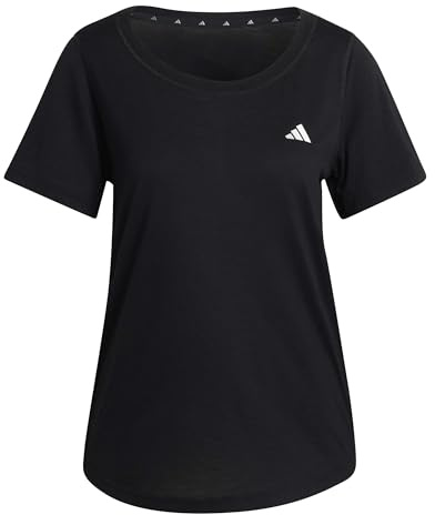 adidas Damen Workout Essentials Scoop Neck Shirt, Black, S