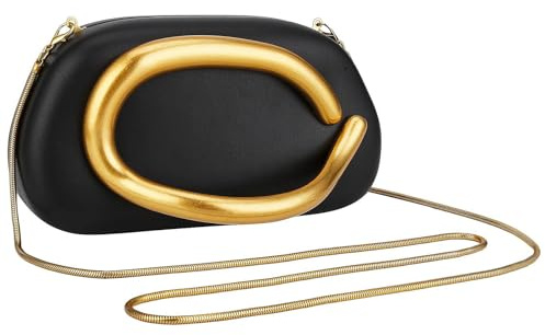 Gelory PU Leather Clutch Bag for Women, Evening Handbags with Detachable Chain, Crossbody Shoulder Bag for Party Wedding Dinner & Night Out