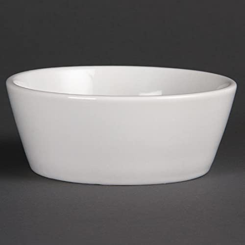 Olympia Whiteware Sloping Edge Bowls 120mm Porcelain Kitchen Dish 12pc