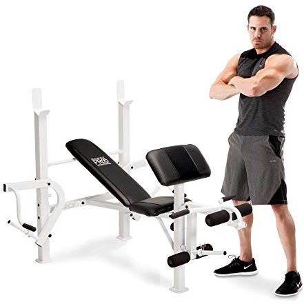 MARCY Diamond Elite Classic Multipurpose Workout Lifting Weight Bench for Home and Gym Strength Training