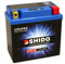 Motorrad Batterie Shido Lithium LTX14L-BS / YTX14L-BS, 12V, CCA: 240A, Maße (mit Adapter): 150x87x145
