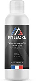 MYLEORE - Crème De Magnésie Extra Pure - Liquid Chalk Fabriquée en France - Packaging Végétal Responsable - Grip Tout Sport - Escalade, Crossfit, Gym, Haltérophilie, Street Workout, Pole Dance - 150ml