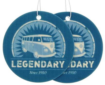 BRISA VW Collection - Volkswagen Luft-Erfrischer-Duft-Spender fürs Auto im T1 Bulli Bus Motiv Einzelpack (Legendary/Fresh/Blau)