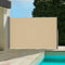 BelleMax Seitenmarkise ausziehbar, breiter 20 cm, 200 x 350+20 cm, Khaki, Wandmakise Sichtschutz Sonnenschutz Windschutz, Seitenrollo für Terrasse, Garten, Seitenmarkis