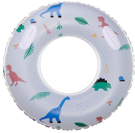 Anello galleggiante per adulti, anello galleggiante trasparente, in PVC, gonfiabile, per feste in piscina, feste all'aperto al mare (blu-2)