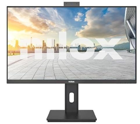 Nilox NXM27RWEB0265 Monitor Business 27'' IPS Full HD, Frequenza 120 Hz, Webcam integrata e USB‑C 65 W, Regolabile ed Ergonomico