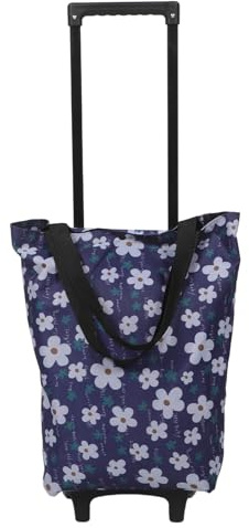 Healvian Carrello della Spesa Pieghevole con Ruote Resistenti per Salire le Scale, Oxford e Plastica, Leggero e Pieghevole per Mercati e Avventure All'aperto