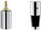 WMF Clever&More Sekt-Weinkühler Edelstahl 19,5 cm, Flaschenkühler doppelwandig, hält länger kühl, Sektkühler & Vino Weinflaschenverschluss 8 cm, Metallguss, Silikon, Weinverschluss