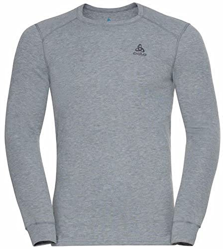 Odlo Ropa interior térmica para hombre Active Warm manga larga I Camiseta térmica I Ropa interior térmica para esquiar con cuello redondo