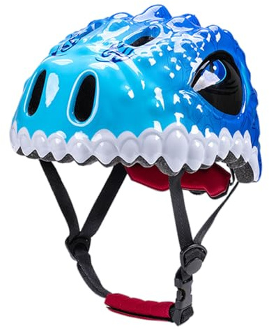 Casco para Niños, Casco De Bicicleta para Niños Pequeños, Casco De Skater Ajustable para Bicicleta De Equilibrio, Casco De Dinosaurio Ajustable, Casco De Patinaje Transpirable, 51-54CM