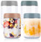 Yzpklhw Glasbehälter mit Schraubdeckel, auslaufsicher, 473 ml, Übernachtungshaferbehälter, Joghurtgläser, Haferflocken, Salatgläser für Obst, Salat, Müsli, Snacks, Gewürze (4 Farben)