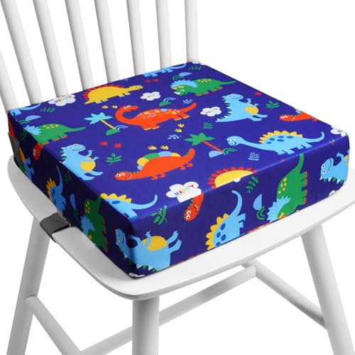 HOTUT Rialzo Sedia Bambini Cuscino da Tavolo,Cartoon Cuscino Rialzo per Bambini con 2 Regolabile Cinghie,Seduta Booster per Alzare a Tavola per Seggiolino Lavabile Smontabile per Gite,Picnic e Viaggi
