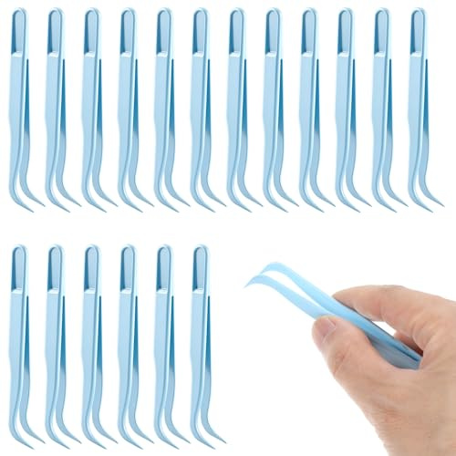 18 pinzas de plástico multicolor, juego de pinzas, pinzas de plástico, para manualidades, pinzas de plástico curvadas, para manualidades, hogar, rompecabezas, cuentas, modelismo, fabricación de joyas